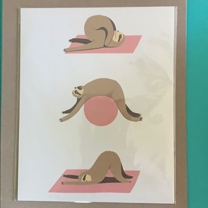 Sloth Yoga Poster